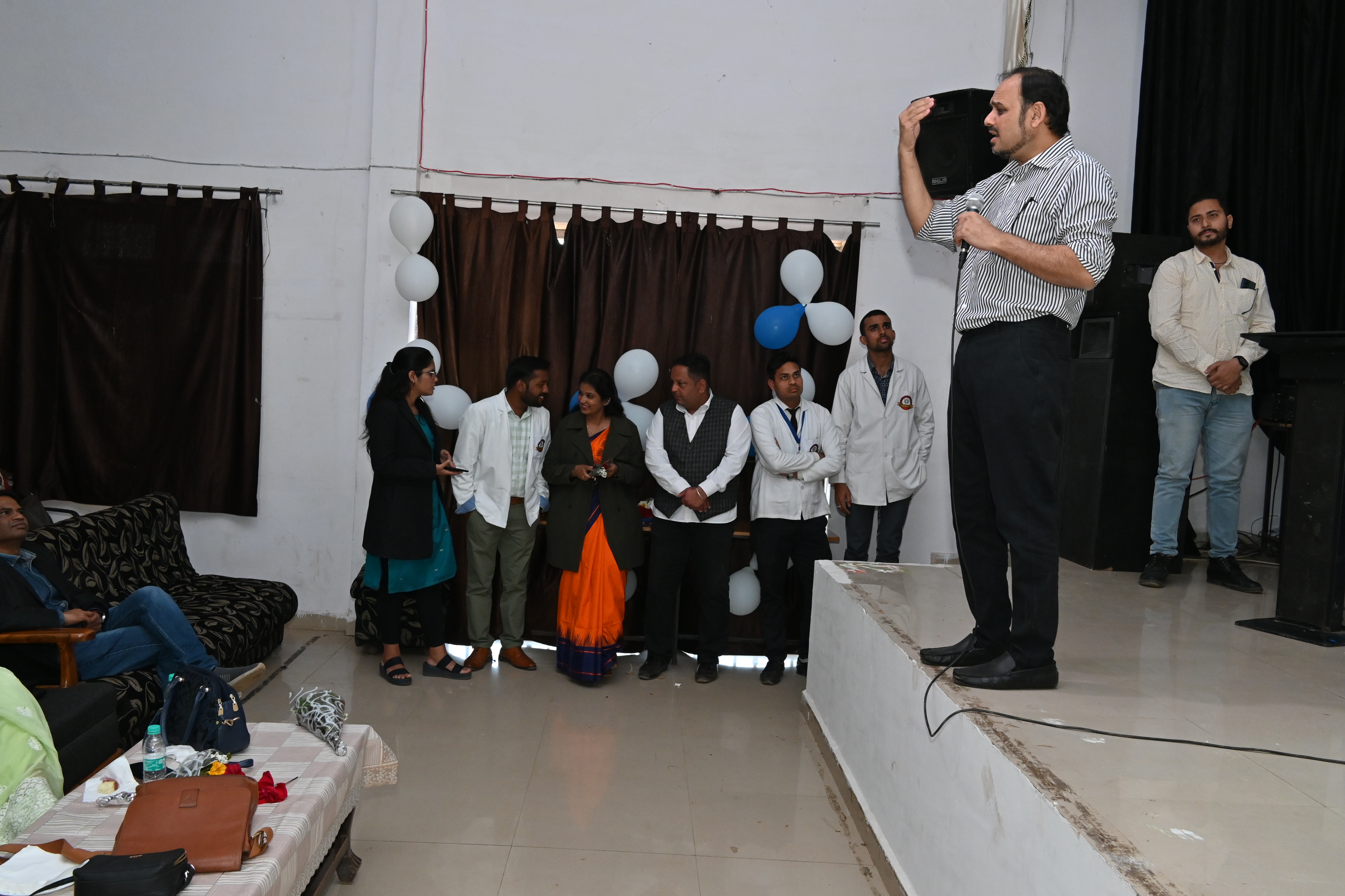 A Seminar being conducted at Mahatma Gandhi Homoeopathic College.