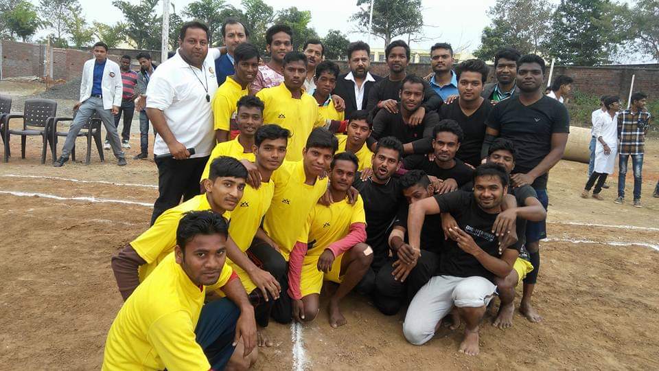 Kabaddi Team posing for a photograph.